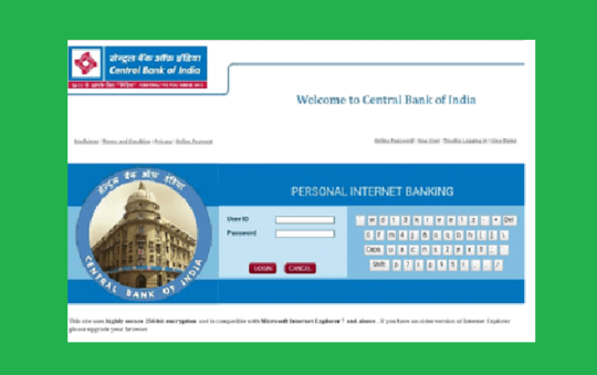 Central Bank Of India Net Banking Login