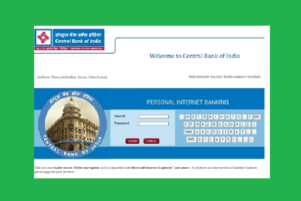 Central Bank Of India Net Banking Login